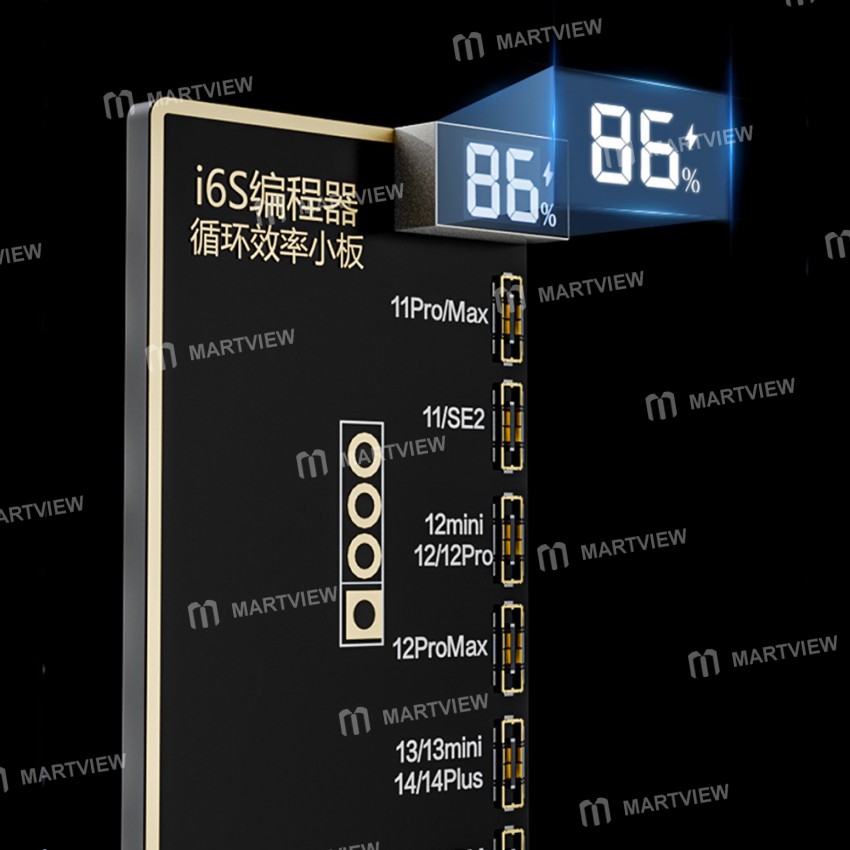 i2c i6s-battery-efficiency-cycle-repair-board-with-led-display-for-iphone-11-to-15pro-max-5