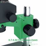 Relife RL-M3T 0.7-4.5X Trinocular HD Stereo Microscope - Green