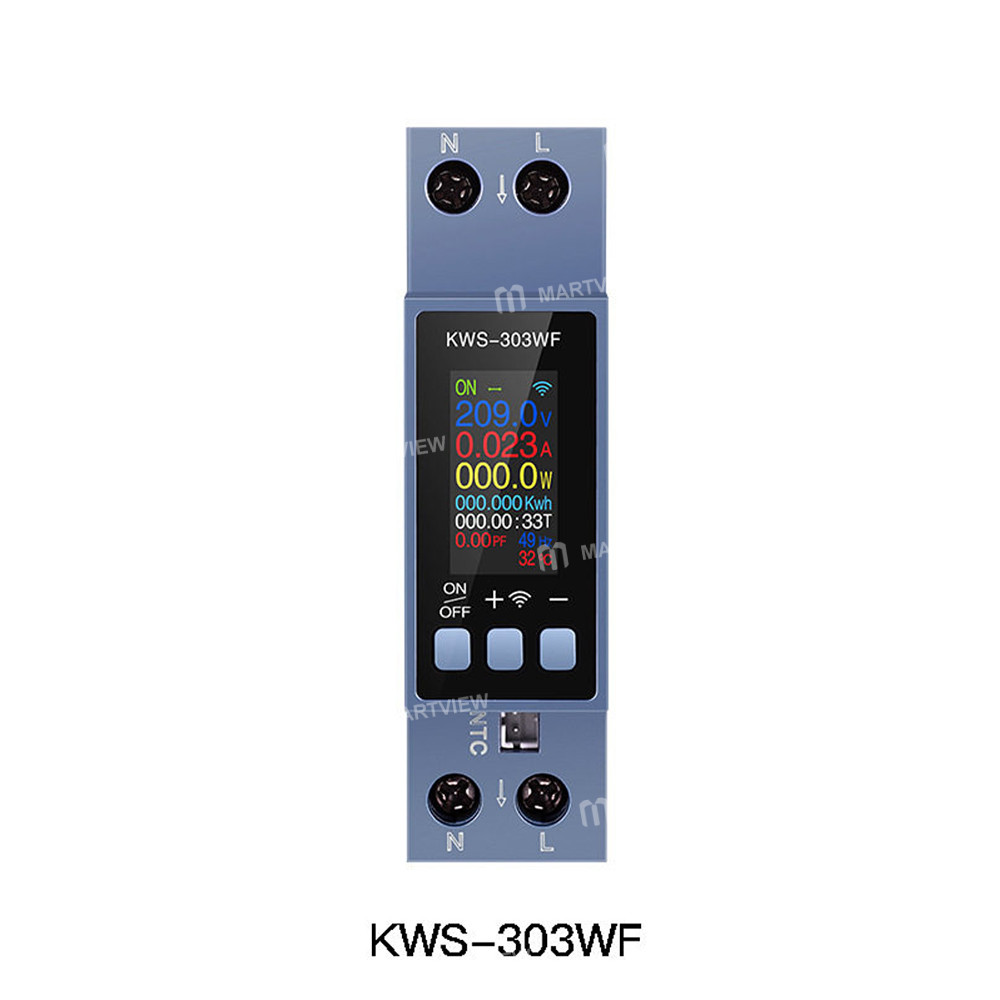 kws 303-series-multifunctional-rail-mounted-voltage-current-meter-with-power-off-protection--wifi-fu