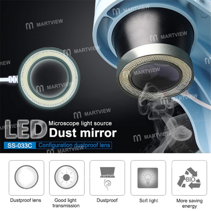 Sunshine SS-033C LED Round Light with Oil Smoke Dust Proof Mirror for Microscope
