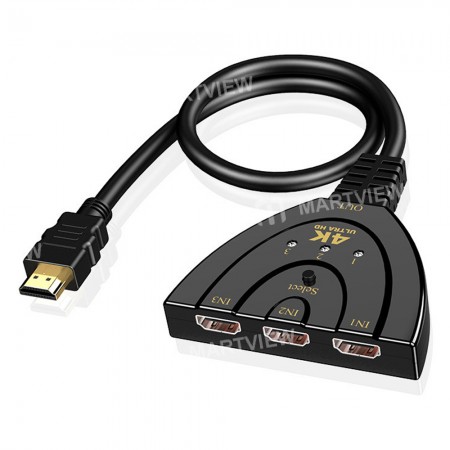 3 In 1 Out HDMI Multi Display Auto Switcher Supports 4K HD