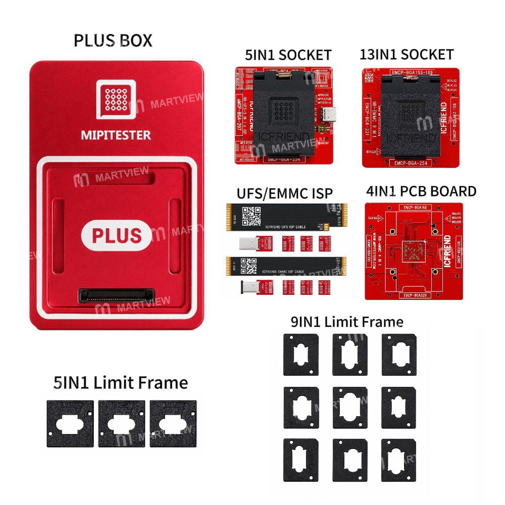 mipi plus-box-nb-ufs-5in1-254-153-297-adapter--nb-emmc-13-in-1-adapter--4-in-1-pcb-board--isp-cable-