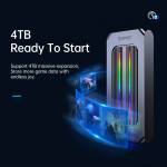 Orico M2R1 All Aluminum USB3.1 Gen2 RGB M2 NVMe SSD Enclosure for M2 NVMe SSD