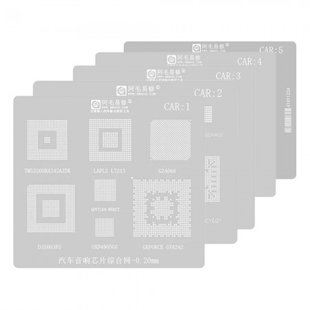 Amaoe CAR1-5 Car Mainframe / Audio Chip Comprehensive BGA Reballing Stencils