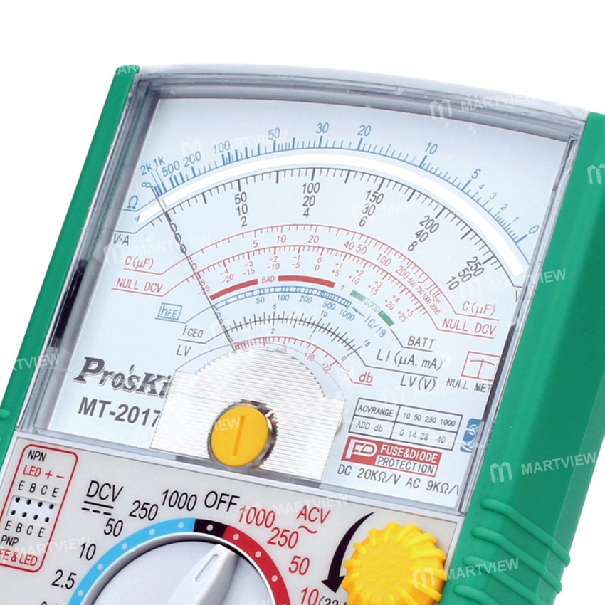 Pros'Kit MT-2017N 26-speed High-precision Multi-function Burn-proof Pointer Mechanical Multimeter