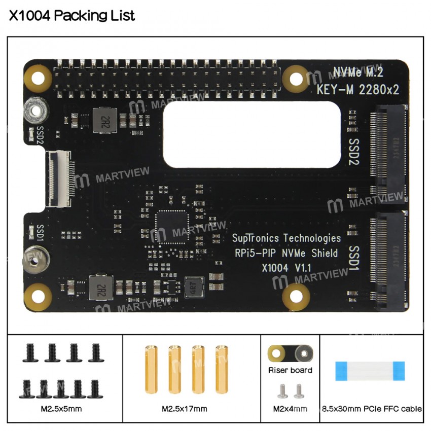 x1004 pcie-to-m2-nvme-protocol-dual-ssd-expansion-board-for-raspberry-pi-5-2