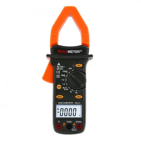 PEAKMETER PM2101 Auto Range Digital AC / DC Current Voltage Clamp Meter with Temperature Test
