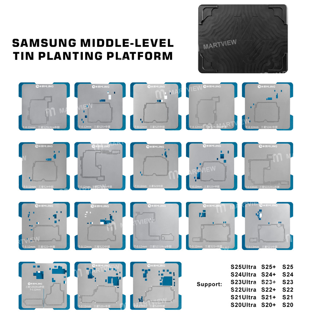 mijing z23-middle-level-tin-planting-bga-reballing-platform-set-for-samsung-galaxy-s20-to-s25-series