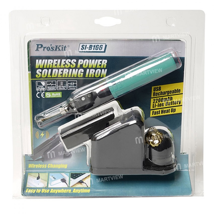 Pro'sKit SI-B166 Portable Multi-function Wireless Rechargeable Soldering Iron