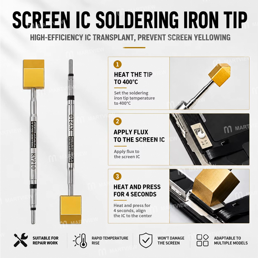 keguan ky210-soldering-iron-tip-specialized-for-screen-ic-transplant-compatible-with-iphone-11-17pm-