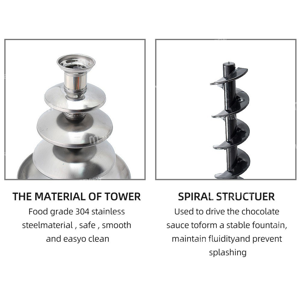 chocolate fountain-4-tier-electric-melting-machine-fondue-pot-set-01