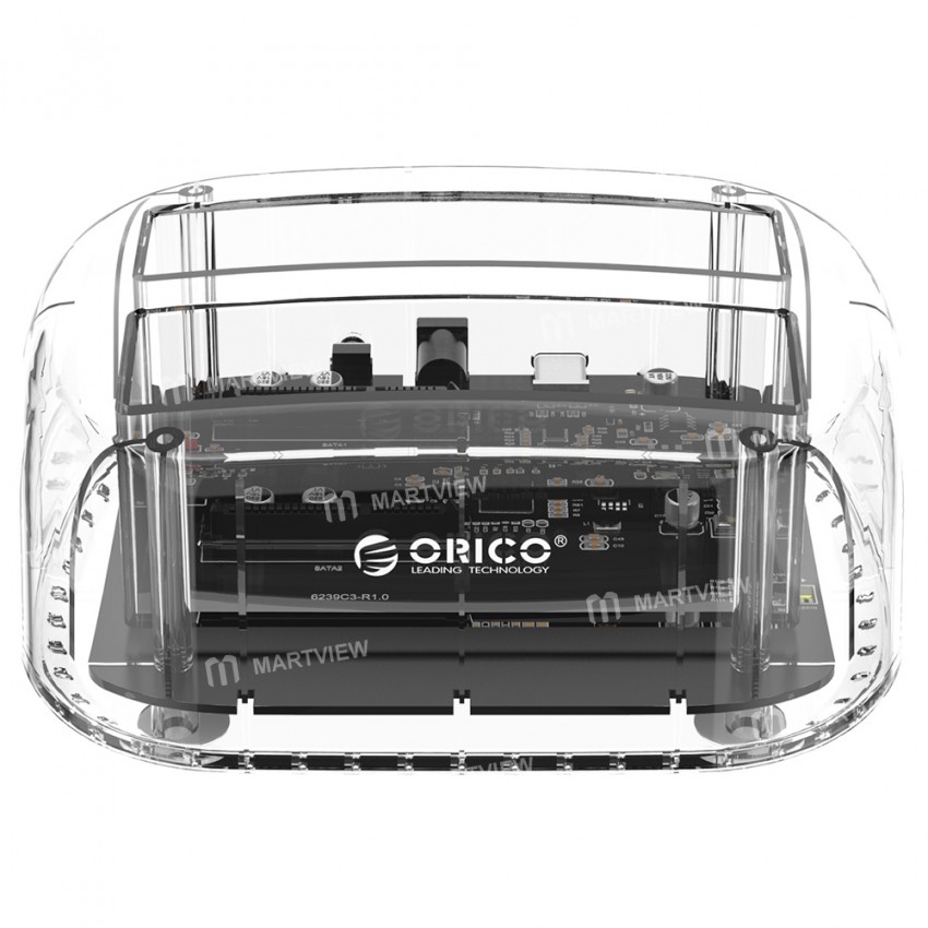 Orico 2 Bay SATA to USB 3.1 Transparent External HDD Docking Station for 2.5 / 3.5 inches HDD SSD