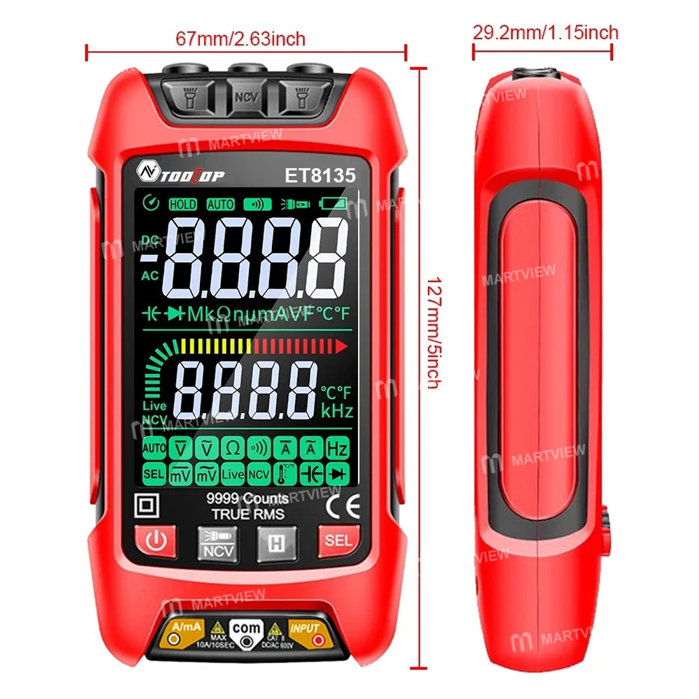 tooltop et8135-portable-color-display-intelligent-auto-identification-burn-proof-multimeter-11