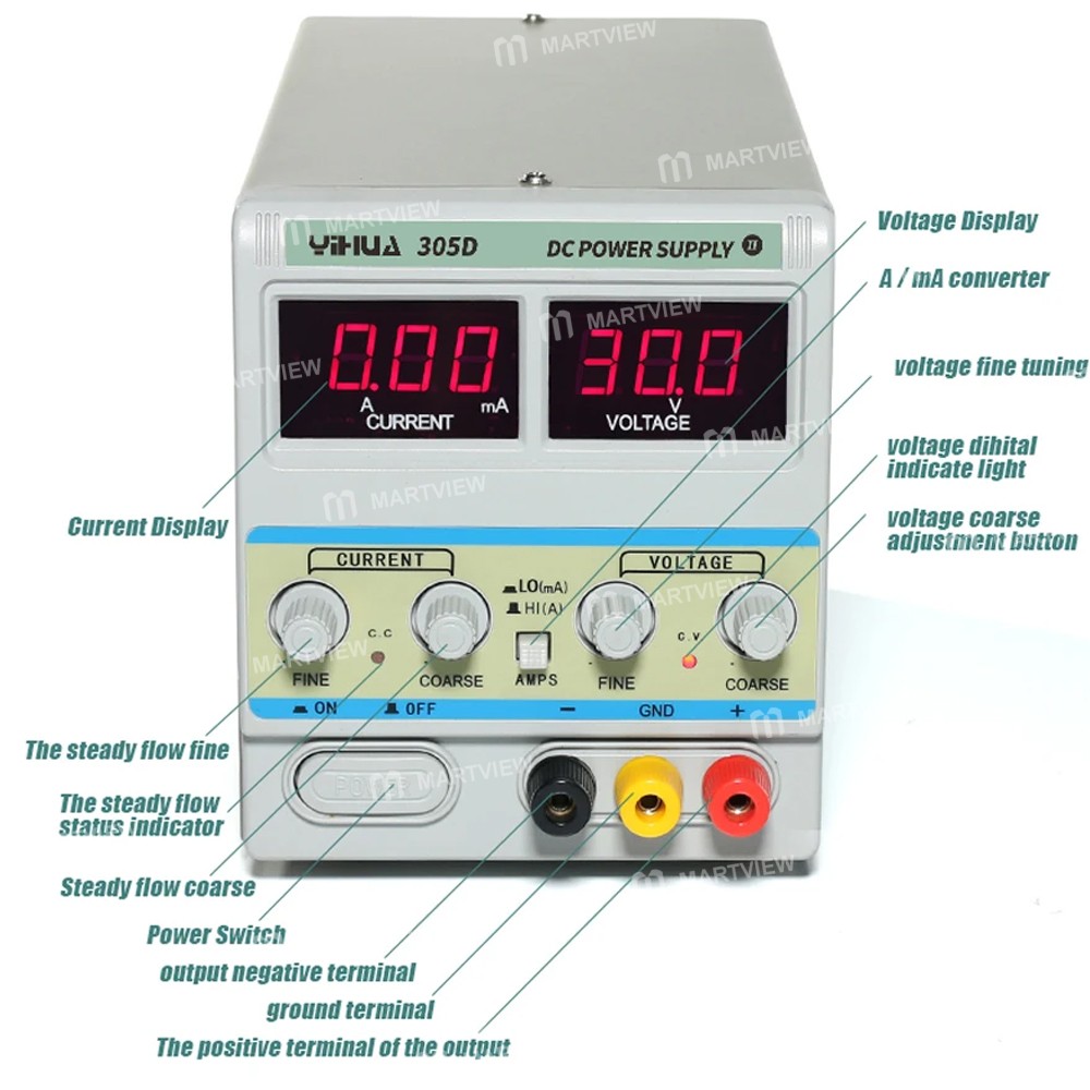 yihua 305d-ii-30v-5a-3-digital-display-high-precision-adjustable-dc-power-supply-6