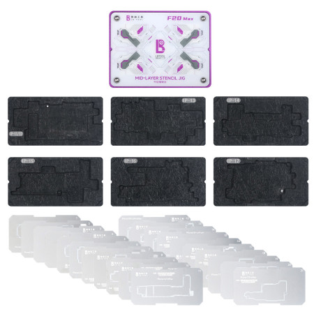 LB Tool F20 Max Motherboard Middle Layer BGA Reballing Stencil Platform Set for iPhone 11-17PM