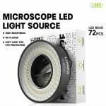 luowei ls03-high-lumen-72led-microscope-ring-light-source-2