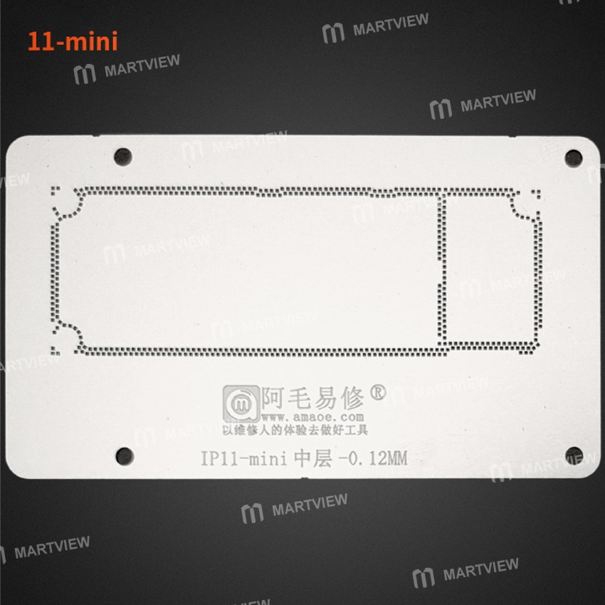 Amaoe Mbga-B1 10-in-1 Middle Layer Reballing Stencil Set for iPhone X to 12 Pro Max