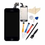 Replacement copy of original iPhone 5c LCD with spareparts home button earphone camera etc black