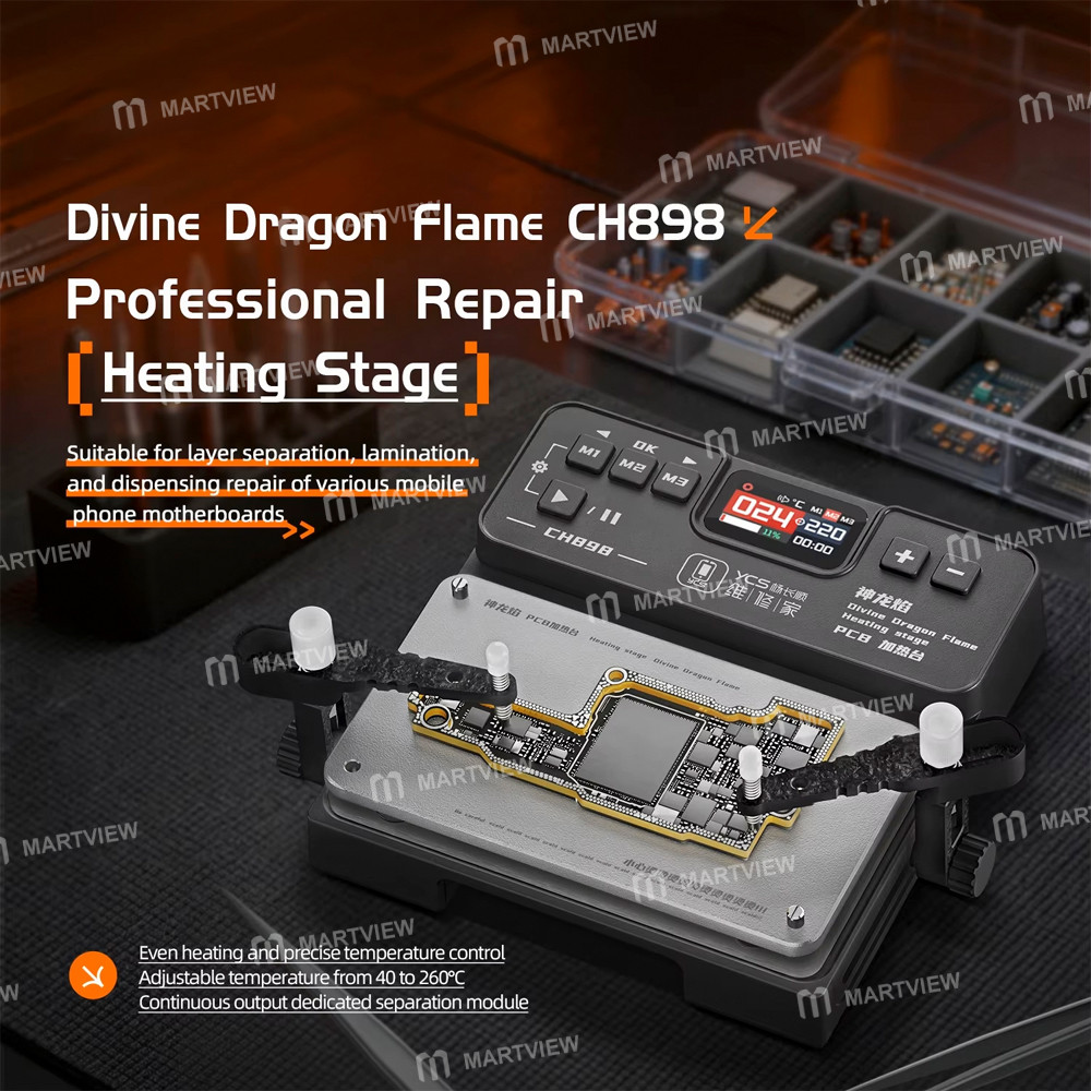 ycs divine-dragon-flame-ch898-heating-stage-for-motherboard-layer-separation-lamination-dot-matrix-r