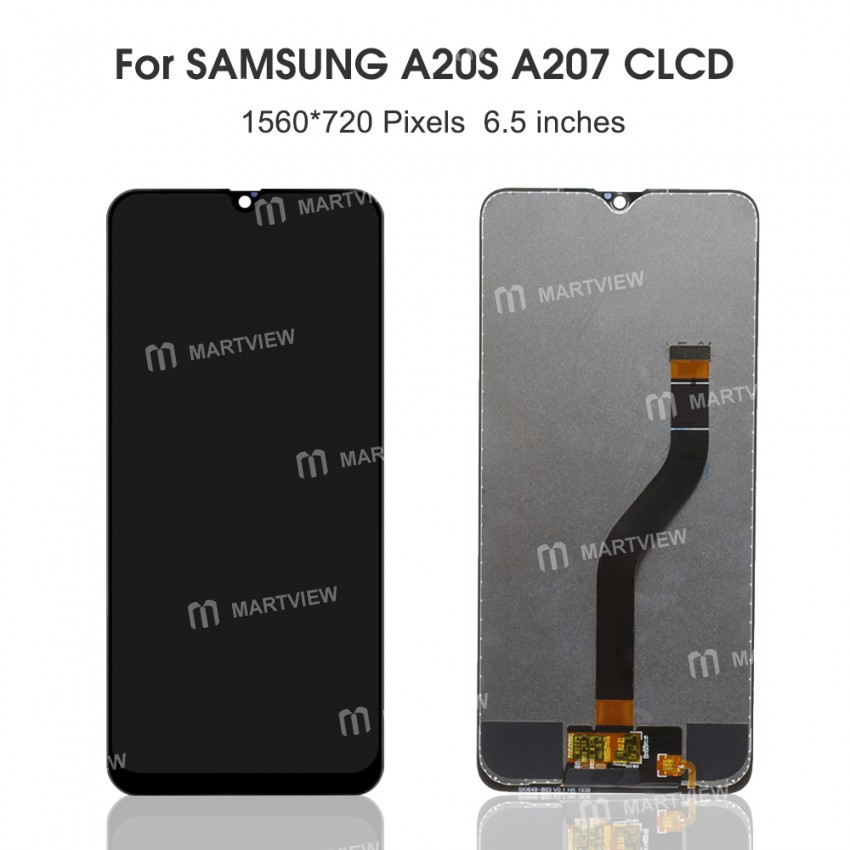 LCD Display Touch Screen Digitizer Assembly Replacement for Samsung Galaxy A20S - Black