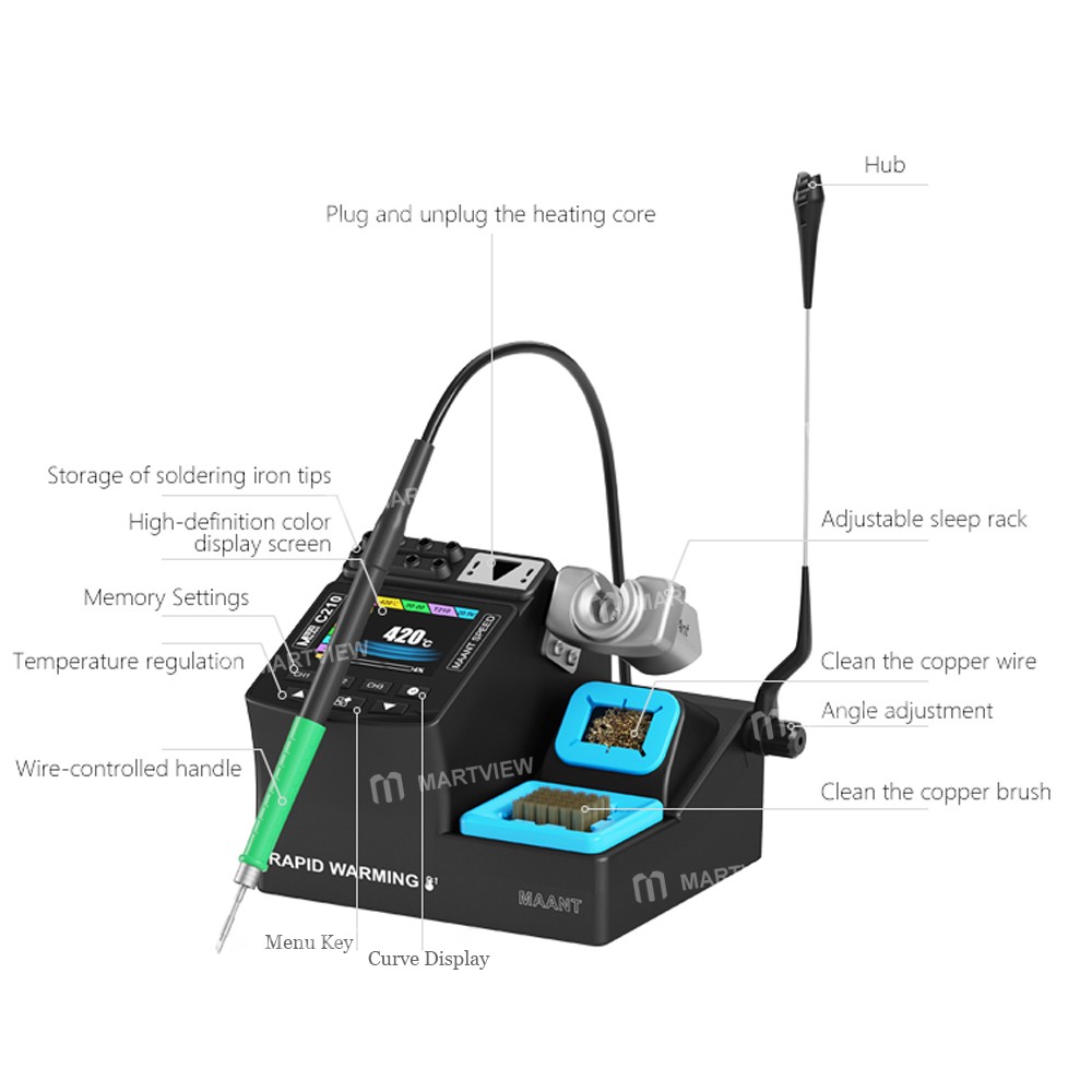 maant c210-200w-precision-digital-display-welding-station-compatible-c210-c245-c115-handle-18