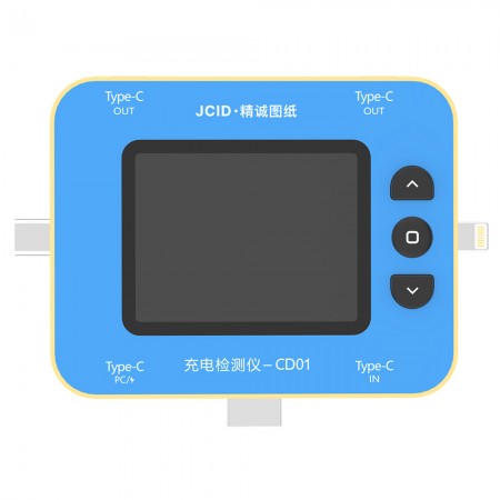 JCID CD01 Type-C / Lightning Charging Detector Support Voltage / Current / Protocols Detect