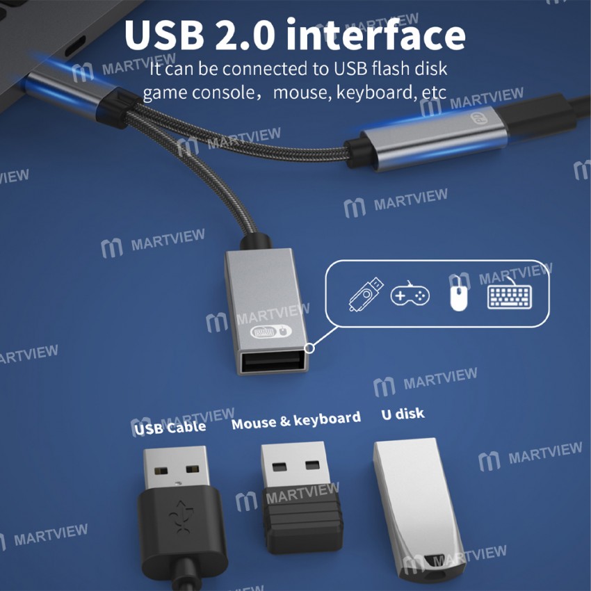2-in-1 Multifunction Dual Port Type-C OTG Adapter Cable