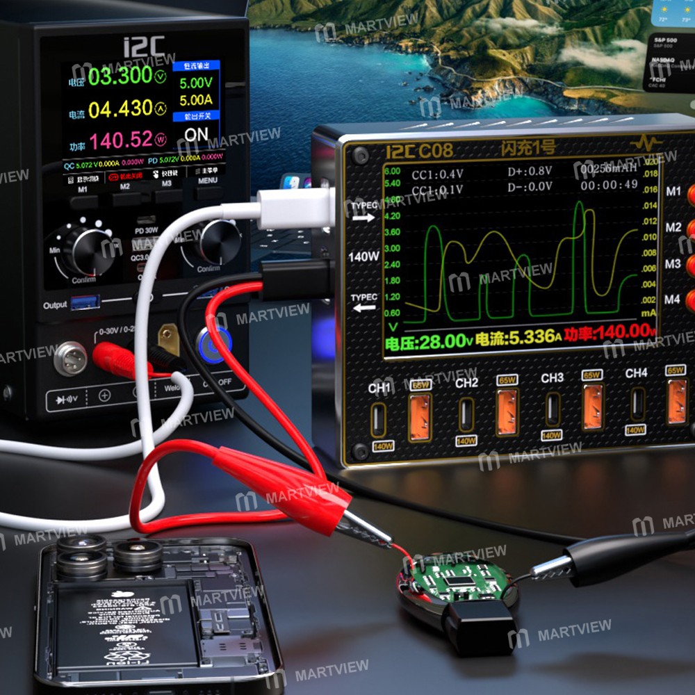 i2c c08-flash-charger-no1-digital-waveform-ammeter-with-charge-detection-voltage-measurement-15