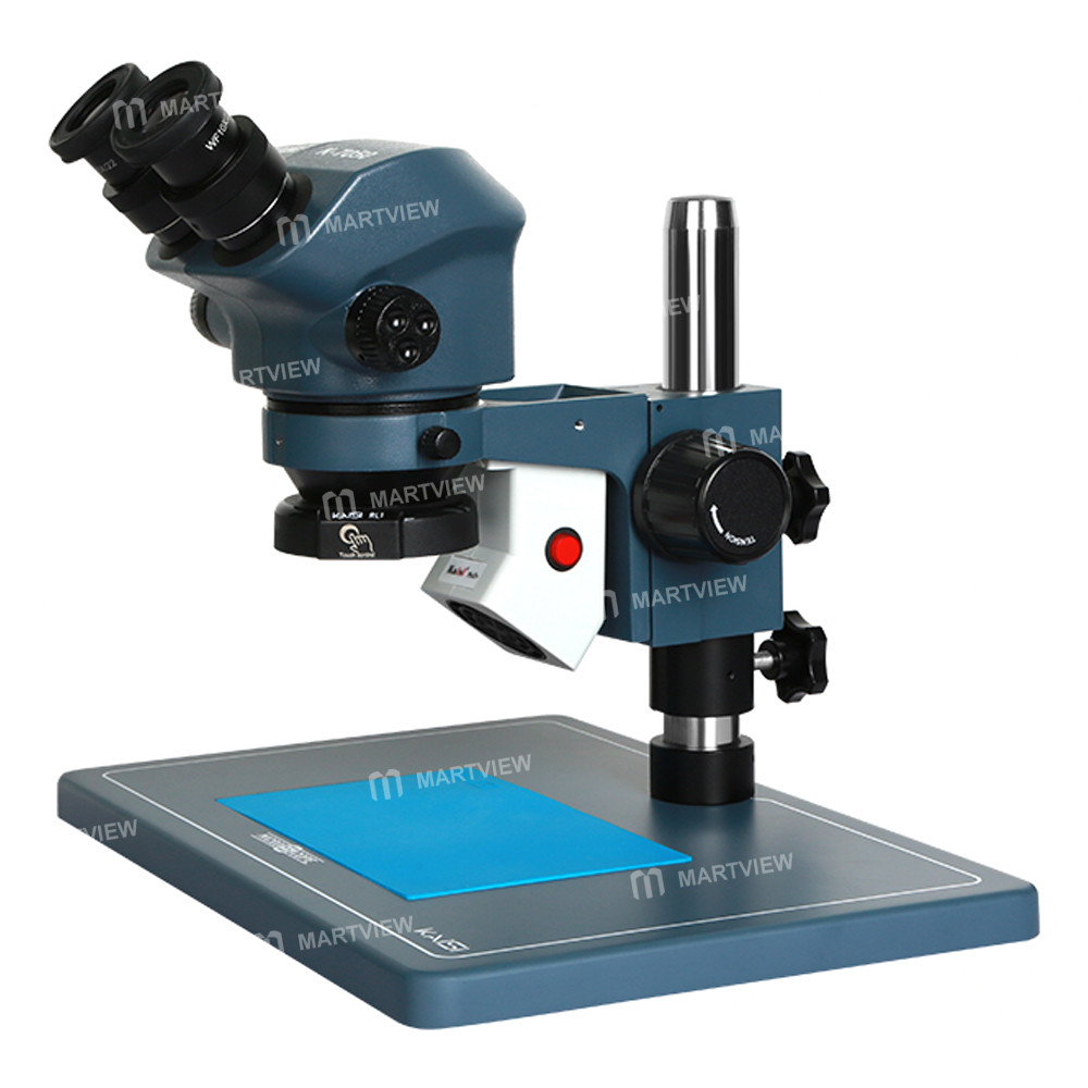 kaisi 7050pro-7-50x-synchronous-zoom-binocular-stereo-microscope-with-big-base-fume-extractor-2