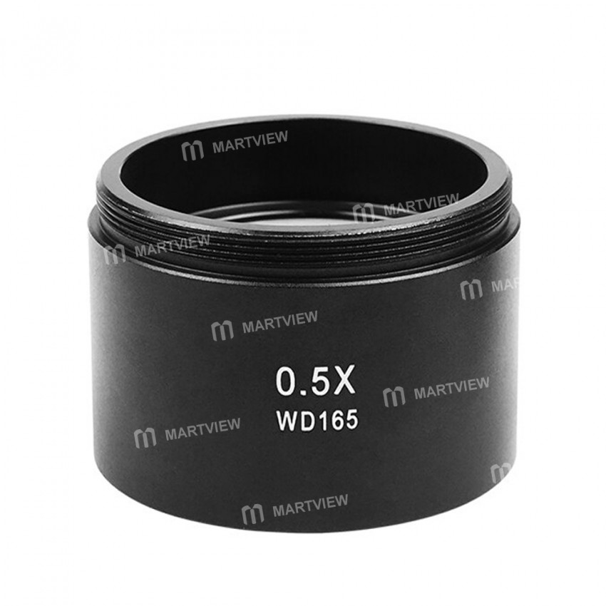 WD165 0.5X / WD120 0.7X Auxiliary Objective Lens Threaded Installation Caliber 48mm For Trinocular Z