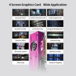 Yeston RX550 4GB / 128bit / GDDR5 4-screen Graphics Card Support Split Screen with 4*HD Output Ports
