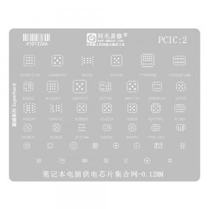Amaoe PCIC:2 0.12mm Laptop Power Supply Chip Collection BGA Reballing Stencil