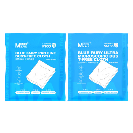 MaAnt MK-400P / MK-400U Anti-static Microfibre Industrial Dust-Free Wiping Cloths - 400Pcs
