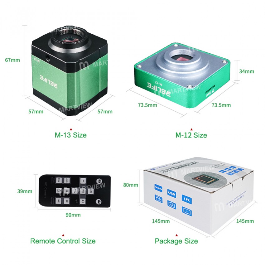 Relife M-12 /  M-13 3800W HDMI Trinocular Microscope HD Camera