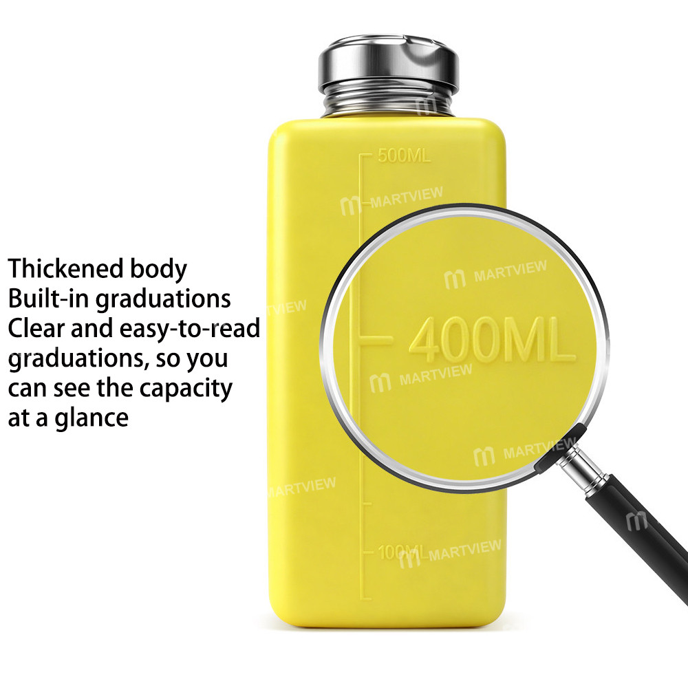 luxianzi 500ml-large-capacity-anti-static-push-button-plastic-alcohol-bottle-7