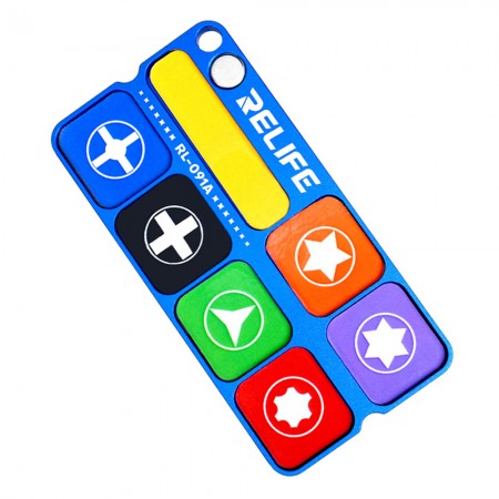 Relife RL-091A 7-Compartment Aluminum Alloy Screw Magnetic Storage Tray