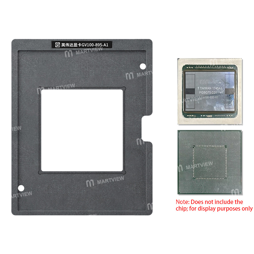 amaoe 030mm-nvidia-gv100-895-a1-graphics-card-chip-bga-reballing-stencil-tin-planting-platform-set-3