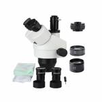 3.5X-90X Trinocular Stereo Zoom Microscope Double-Arm Boom Stand with 21MP HDMI Camera