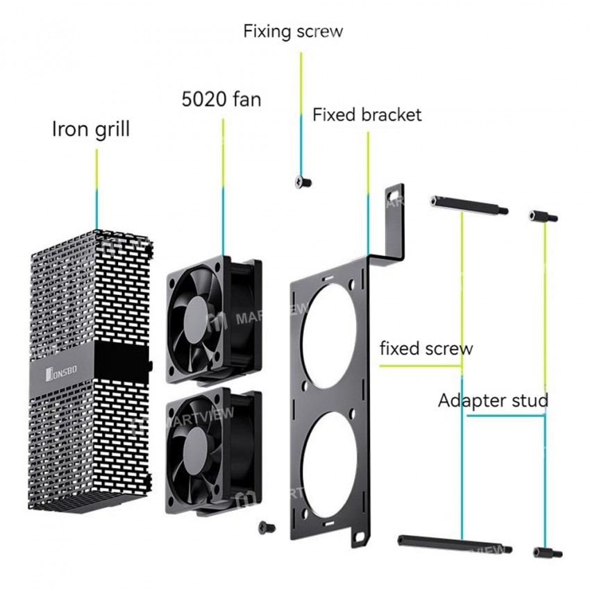 jonsbo nf-1-argb-synchronous-lighting-effect-memory-heat-sink-with-dual-5020-fans-2