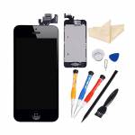 Replacement original iPhone 5 LCD with spareparts home button earphone camera etc