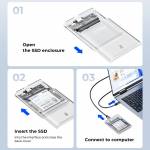 orico tc8-25-25-inch-half-size-type-c-5gbps-transparent-hard-drive-enclosure-support-auto-sleep-9