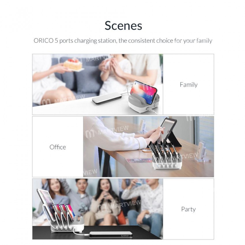 Orico DUK 5 Ports 40W USB Charger Station