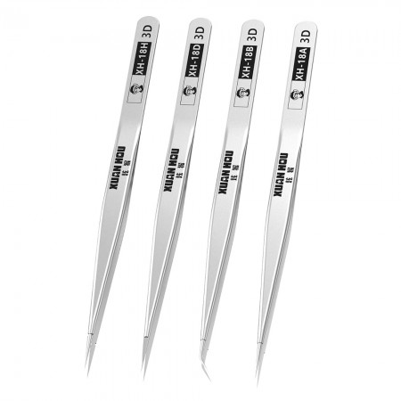 Xuanhuo XH-18 Series Stainless Steel Anti-static 3D Precision Industrial Tweezers