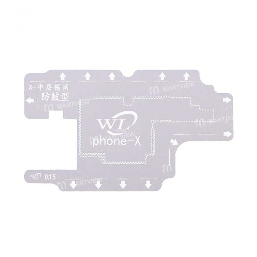 WL 0.15MM PCB Positioning Mold Steel Plate BGA Reballing Stencil for iPhone X