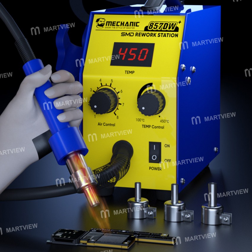 Mechanic 857DW+ Digital Display Constant Double Eddy Current Hot Air Desoldering Station