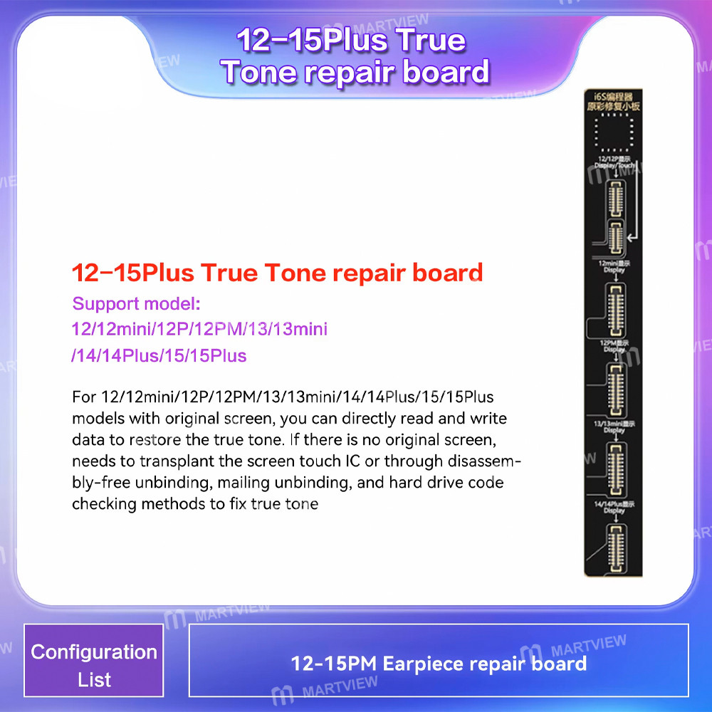 i2c a8s-i6s-programmer-battery-dot-matrix-original-color-earpiece-camera-face-id-repair-boards-4