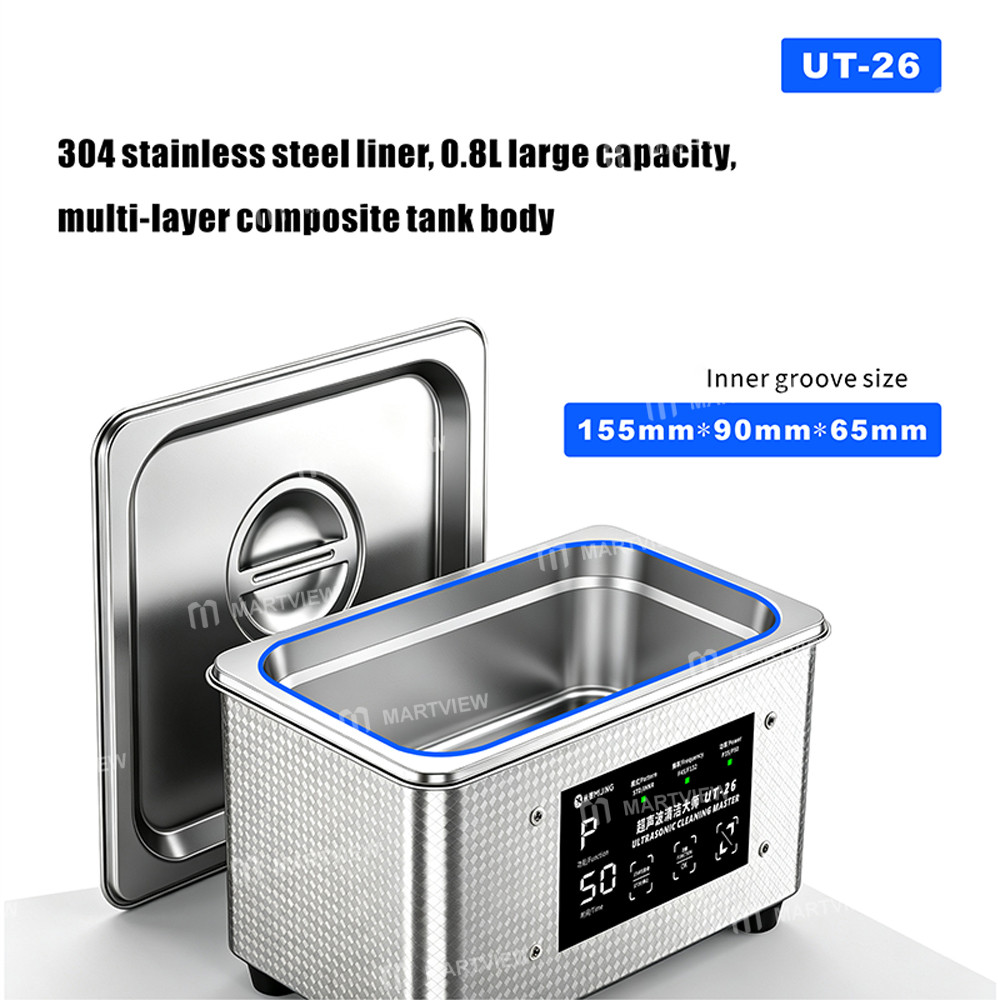mijing ut-26-08l-dual-mode-ultrasonic-cleaning-master-for-motherboard-accessories-glasses-6