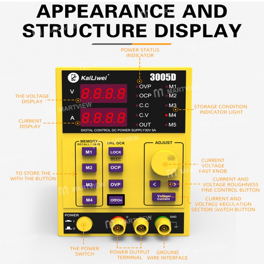 Kailiwei 3005D 30V / 5A Multifunctional DC Stabilized Power Supply