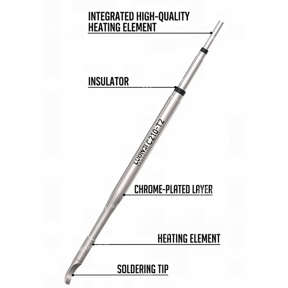 luowei c210-t2-no-2-drag-curved-soldering-iron-tip-for-multi-pin-fpc-cables-soldering-repair-6