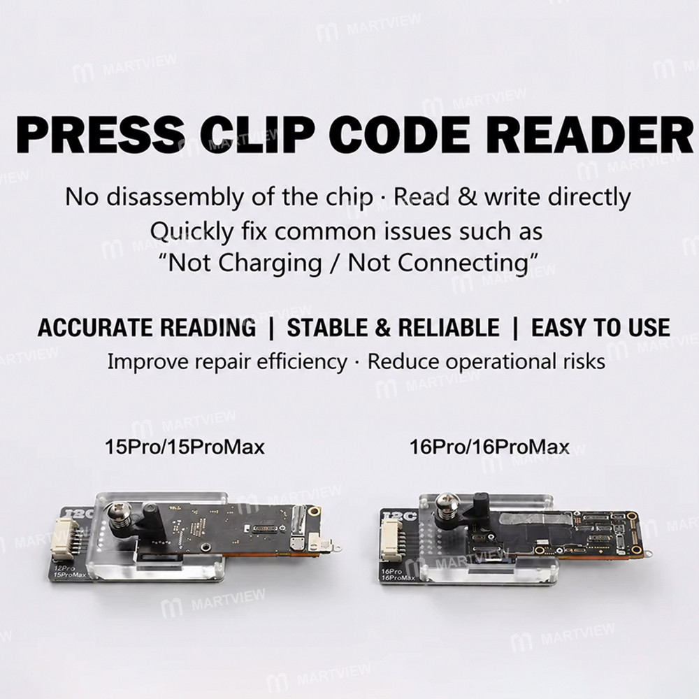 i2c m15se-m16se-snap-on-code-chip-reading-writing-fixture-for-iphone-15-16-7